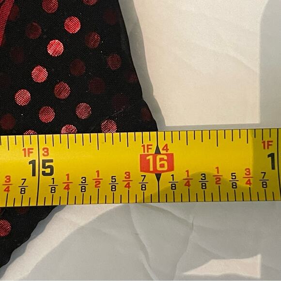 Jessica Howard Sheer Black Red Sequin Party Asymmetrical Midi Dress NWOT Size 4P - Picture 10 of 13